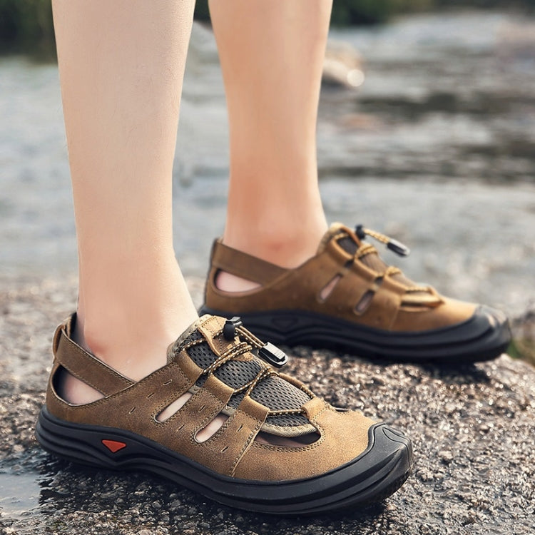 Microfiber Leather Thick Bottom Outdoor Casual Sandals for Men