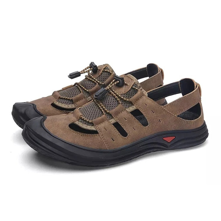 Microfiber Leather Thick Bottom Outdoor Casual Sandals for Men