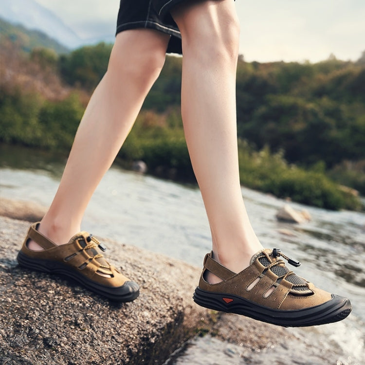 Microfiber Leather Thick Bottom Outdoor Casual Sandals for Men