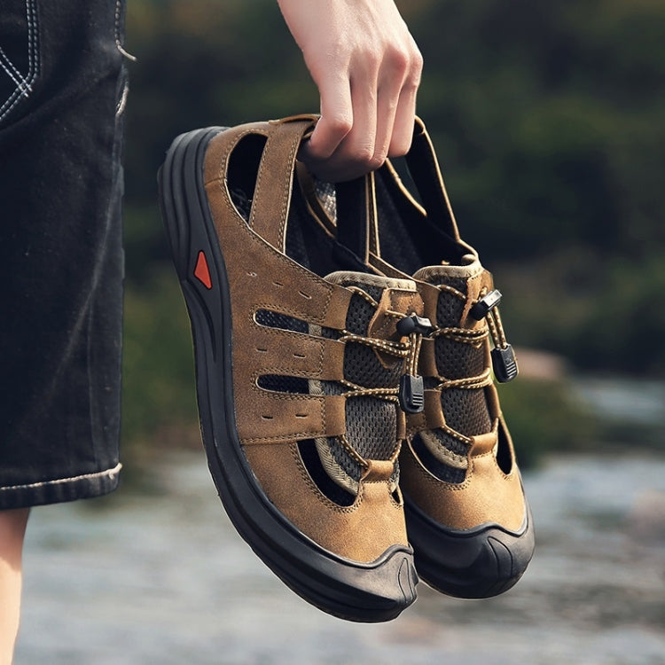 Microfiber Leather Thick Bottom Outdoor Casual Sandals for Men