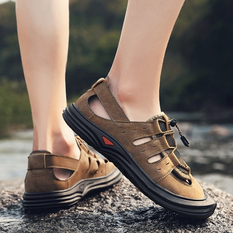 Microfiber Leather Thick Bottom Outdoor Casual Sandals for Men