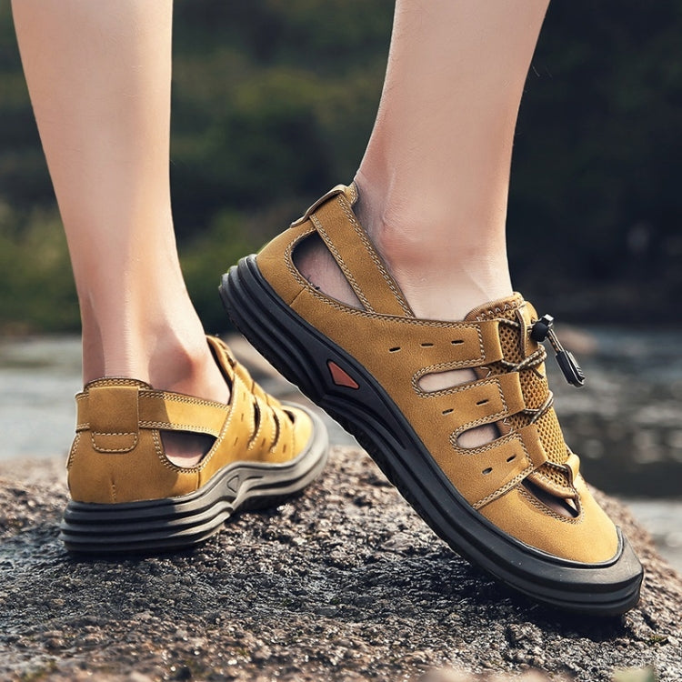 Microfiber Leather Thick Bottom Outdoor Casual Sandals for Men
