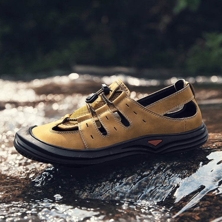 Microfiber Leather Thick Bottom Outdoor Casual Sandals for Men