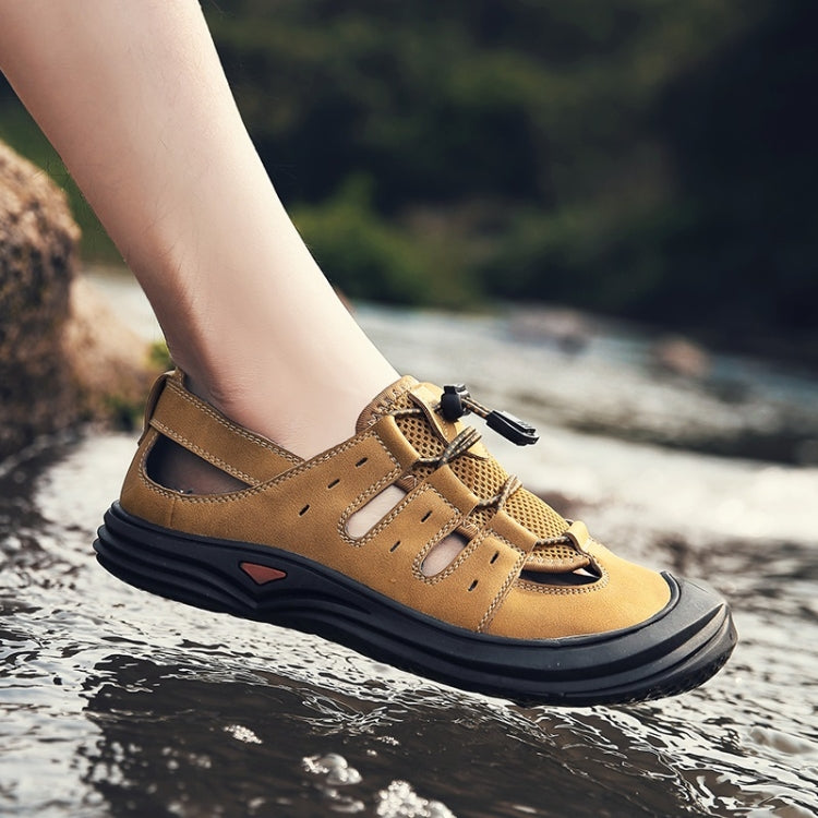 Microfiber Leather Thick Bottom Outdoor Casual Sandals for Men