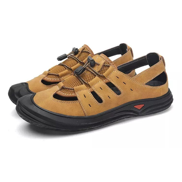 Microfiber Leather Thick Bottom Outdoor Casual Sandals for Men