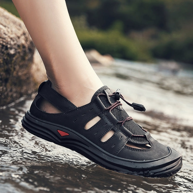 Microfiber Leather Thick Bottom Outdoor Casual Sandals for Men