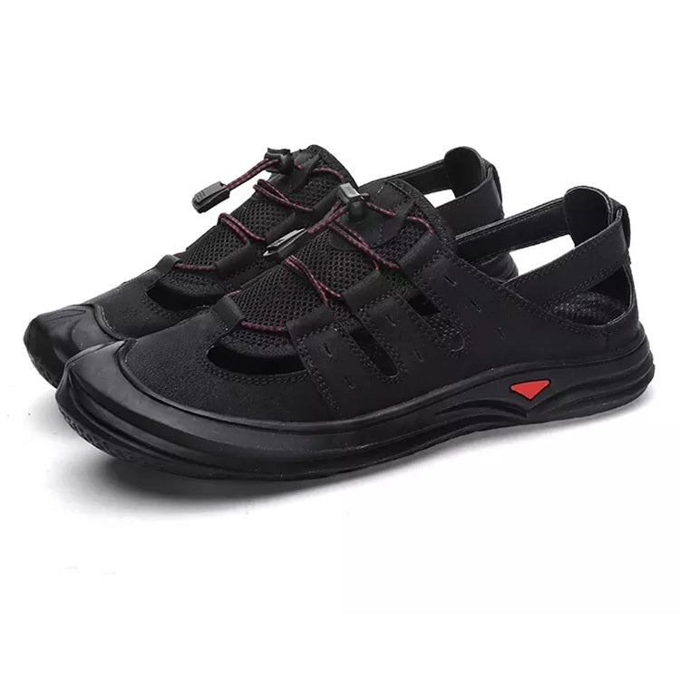 Microfiber Leather Thick Bottom Outdoor Casual Sandals for Men