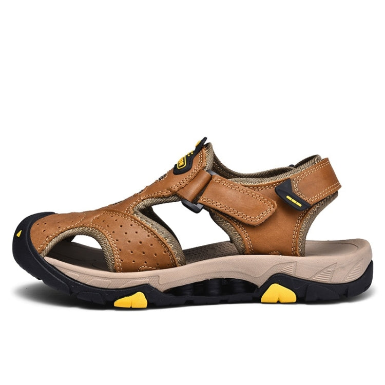 Matte Leather Wear-resistant Outdoor Casual Beach Sandals for Men