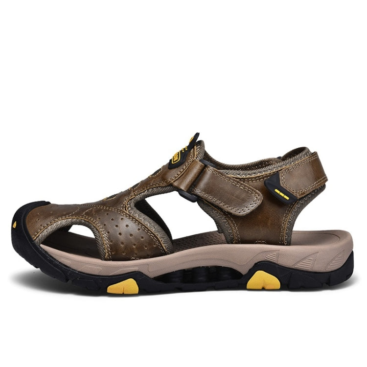 Matte Leather Wear-resistant Outdoor Casual Beach Sandals for Men