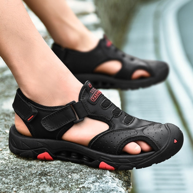 Matte Leather Wear-resistant Outdoor Casual Beach Sandals for Men