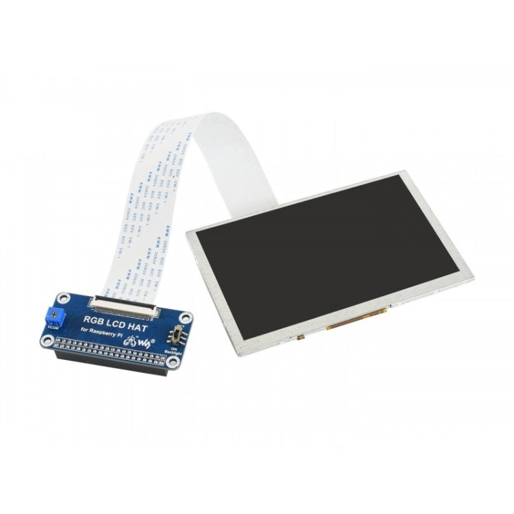 Waveshare 5 inch No Touch 800x480 IPS Display for Raspberry Pi, DPI Interface