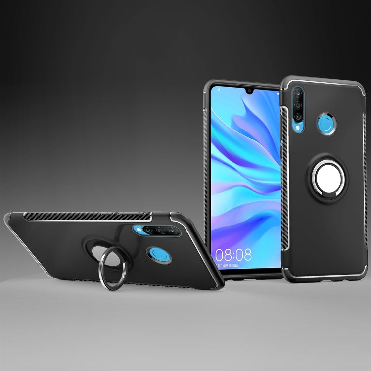 Magnetic 360 Degrees Rotation Ring Armor Phone Protective Case for Huawei P30 Lite / Nova 4e