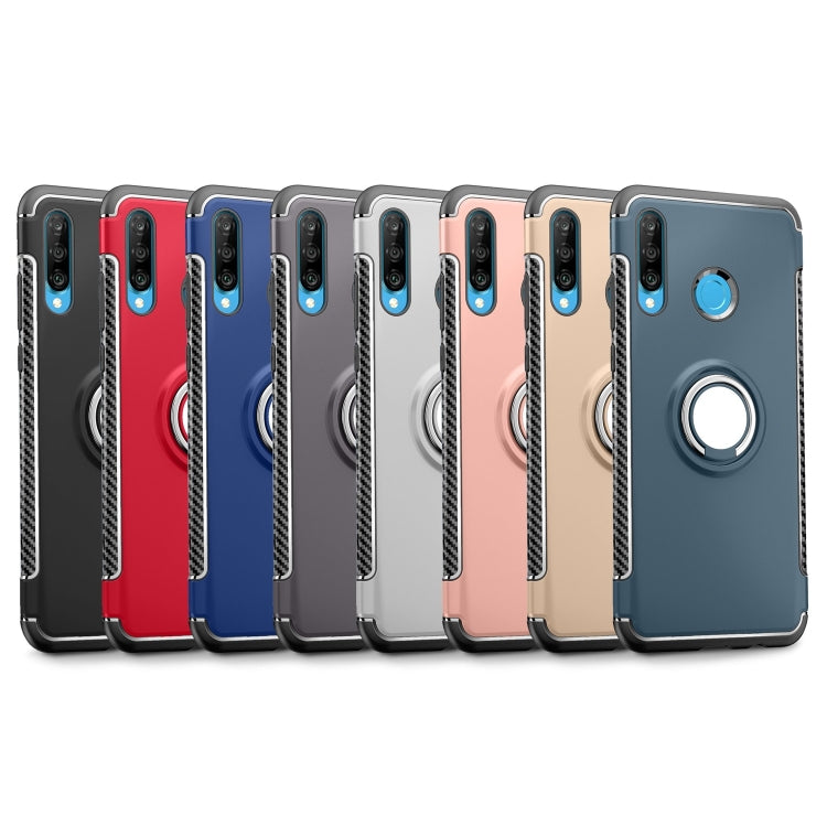 Magnetic 360 Degrees Rotation Ring Armor Phone Protective Case for Huawei P30 Lite / Nova 4e