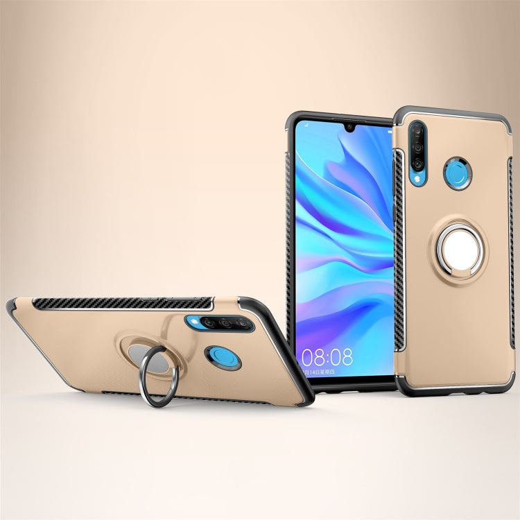 Magnetic 360 Degrees Rotation Ring Armor Phone Protective Case for Huawei P30 Lite / Nova 4e