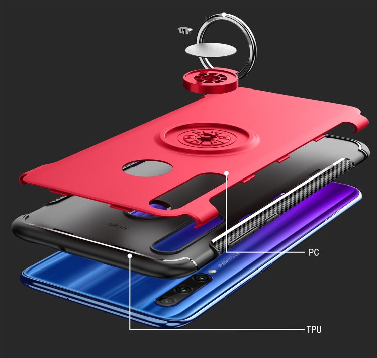 Magnetic 360 Degrees Rotation Ring Armor Phone Protective Case for Huawei Honor 20i