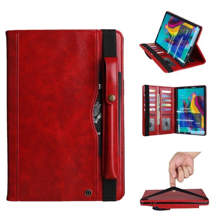 Crazy Horse Texture Horizontal Flip Leather Case for Galaxy Tab A (2019) 10.1 / T510 / 515, with Double-row Card Slots & Photo Frame & Pen Slot