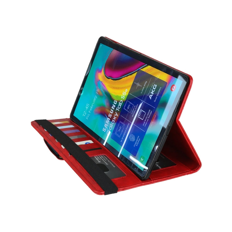 Crazy Horse Texture Horizontal Flip Leather Case for Galaxy Tab A (2019) 10.1 / T510 / 515, with Double-row Card Slots & Photo Frame & Pen Slot