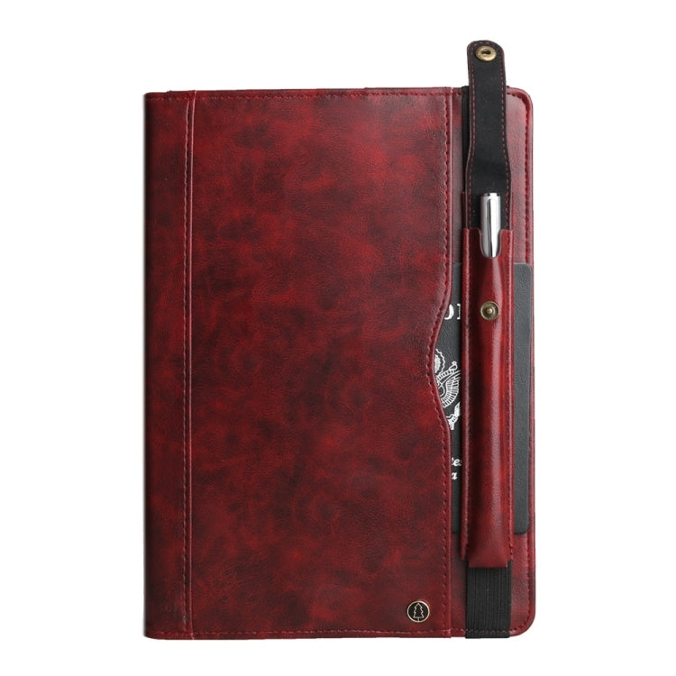 Crazy Horse Texture Horizontal Flip Leather Case for Galaxy Tab A (2019) 10.1 / T510 / 515, with Double-row Card Slots & Photo Frame & Pen Slot