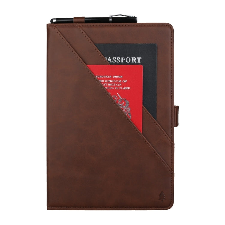 Horizontal Flip Double Bracket Leather Case for Galaxy Tab A (2019) 10.1 / T510 / 515, with Card Slots & Photo Frame & Pen Slot