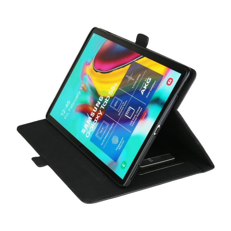 Horizontal Flip Double Bracket Leather Case for Galaxy Tab S 5E 10.5 / T720 / T725, with Card Slots & Photo Frame & Pen Slot