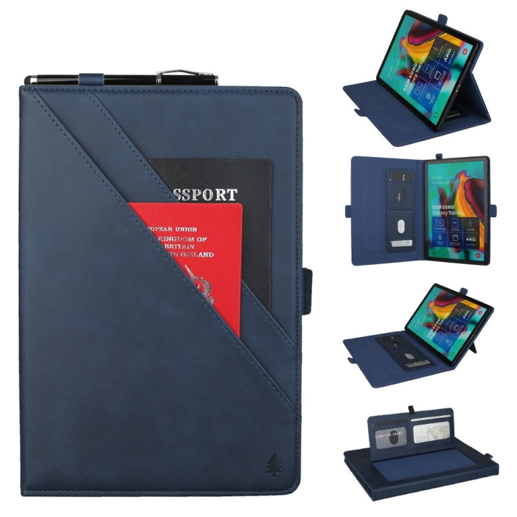 Horizontal Flip Double Bracket Leather Case for Galaxy Tab S 5E 10.5 / T720 / T725, with Card Slots & Photo Frame & Pen Slot
