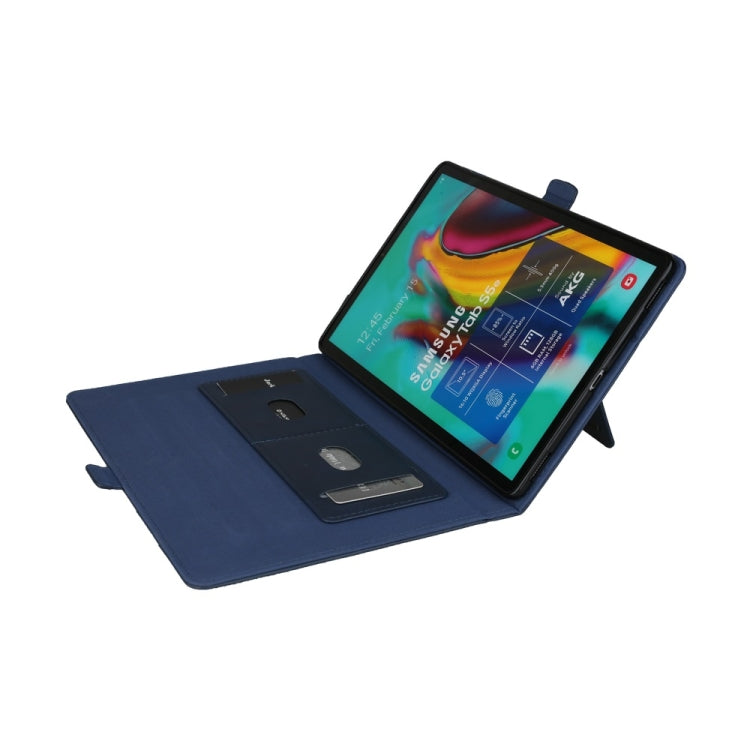 Horizontal Flip Double Bracket Leather Case for Galaxy Tab S 5E 10.5 / T720 / T725, with Card Slots & Photo Frame & Pen Slot