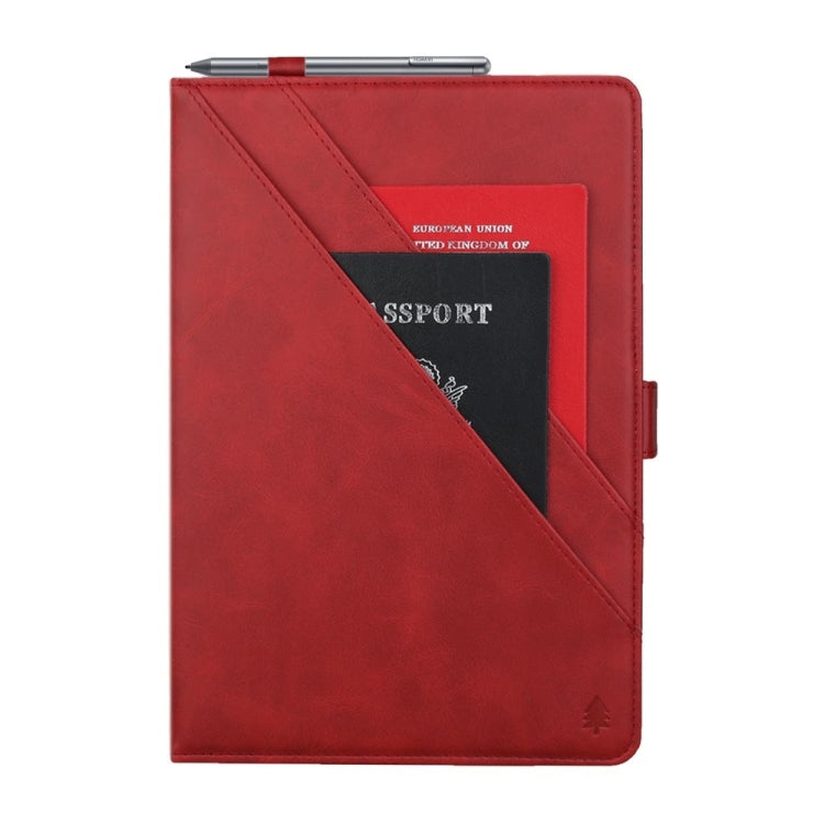 Horizontal Flip Double Bracket Leather Case for Huawei Mediapad M6 10.8, with Card Slots & Photo Frame & Pen Slot