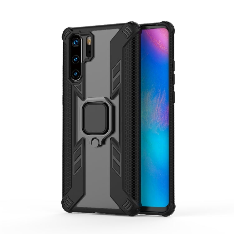 Iron Warrior Shockproof PC + TPU Protective Case for Huawei P30 Pro, with Ring Holder