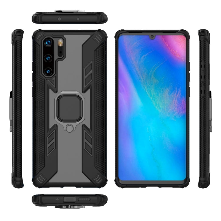 Iron Warrior Shockproof PC + TPU Protective Case for Huawei P30 Pro, with Ring Holder