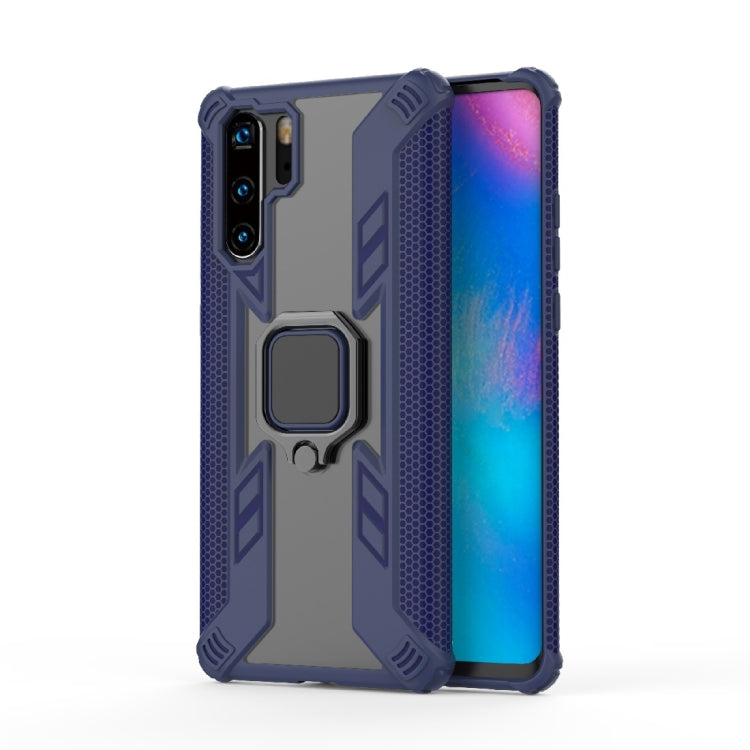 Iron Warrior Shockproof PC + TPU Protective Case for Huawei P30 Pro, with Ring Holder