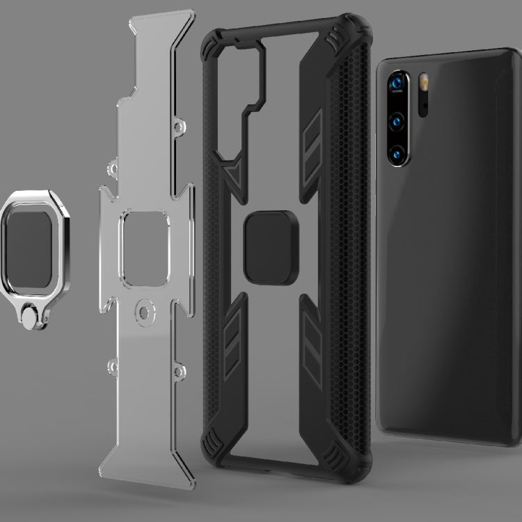 Iron Warrior Shockproof PC + TPU Protective Case for Huawei P30 Pro, with Ring Holder