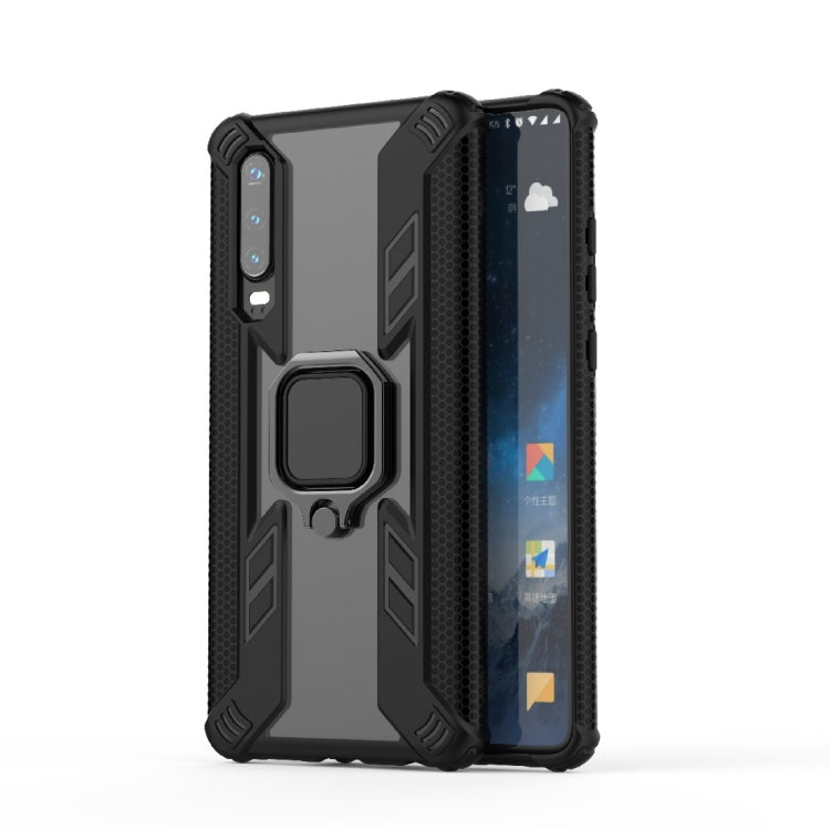 Iron Warrior Shockproof PC + TPU Protective Case for Huawei P30, with Ring Holder
