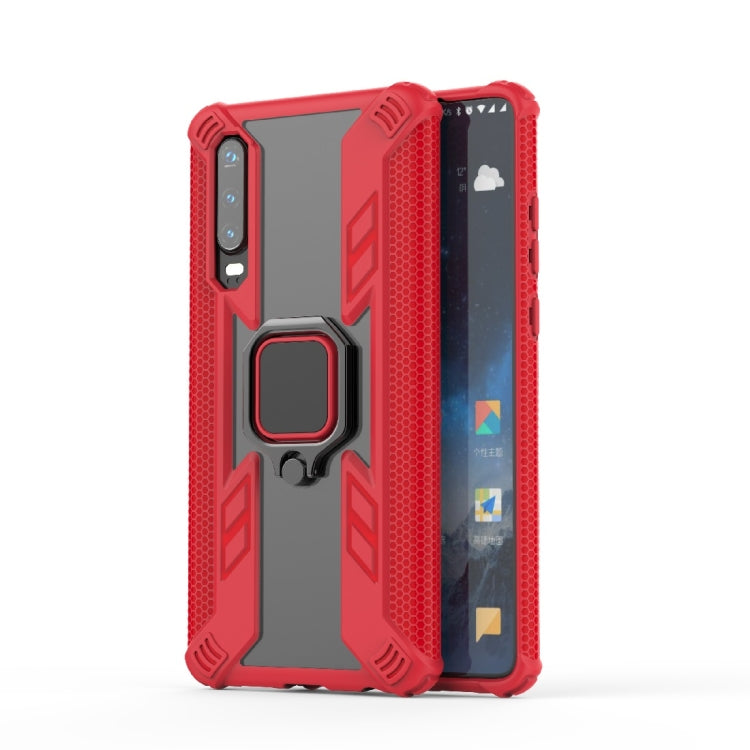 Iron Warrior Shockproof PC + TPU Protective Case for Huawei P30, with Ring Holder