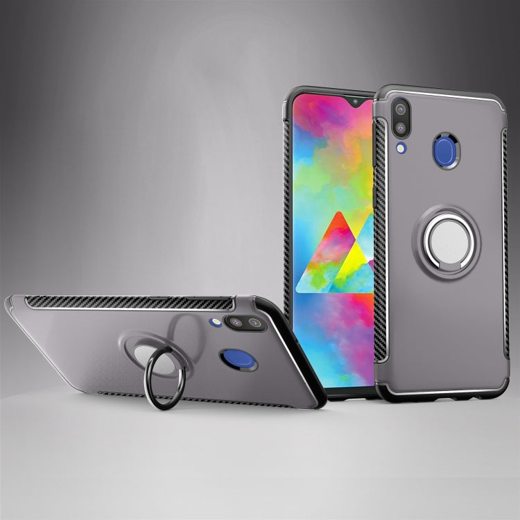 Magnetic 360 Degrees Rotation Ring Armor Protective Case for Galaxy M20