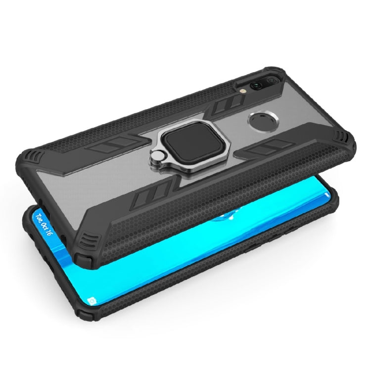 Iron Warrior Shockproof PC + TPU Protective Case for Huawei Enjoy 9 Plus / Y9 2019, with Ring Holder (Red)