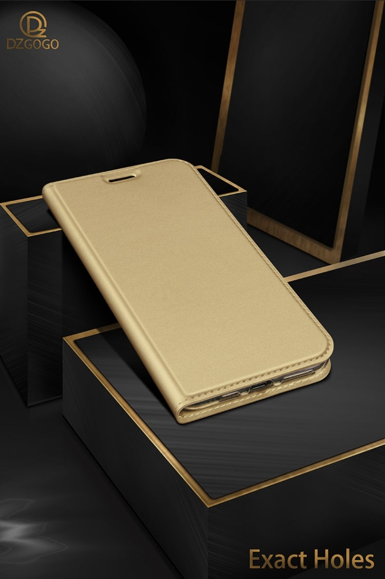 DZGOGO ISKIN Series Slight Frosted PU+ TPU Case for for Huawei Honor 20 Pro, with Holder & Card Slot & Wallet