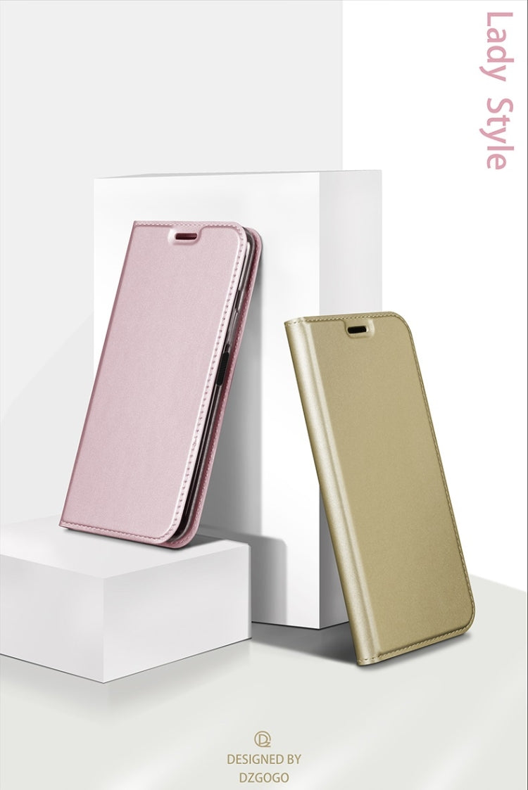 DZGOGO ISKIN Series Slight Frosted PU+ TPU Case for for Huawei Honor 20 Pro, with Holder & Card Slot & Wallet