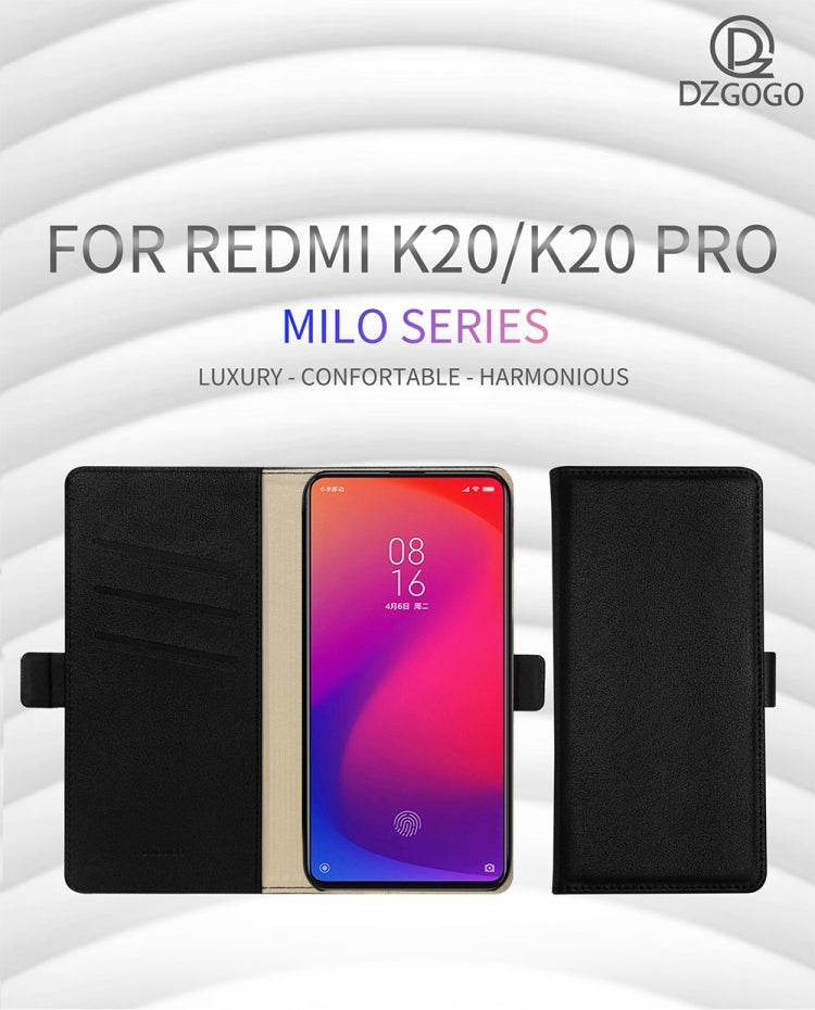 DZGOGO MILO Series PC + PU Horizontal Flip Leather Case for Xiaomi Redmi K20 / K20 Pro, with Holder & Card Slot & Wallet