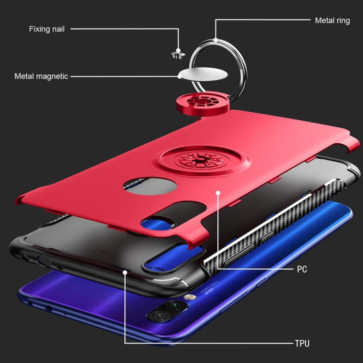 Magnetic 360 Degrees Rotation Ring Armor Protective Case for Xiaomi Redmi 7