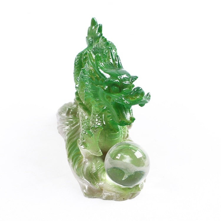 Color Changing Lucky Jade Dragon Shape Resin Kungfu Tea Accessories Tea Pet
