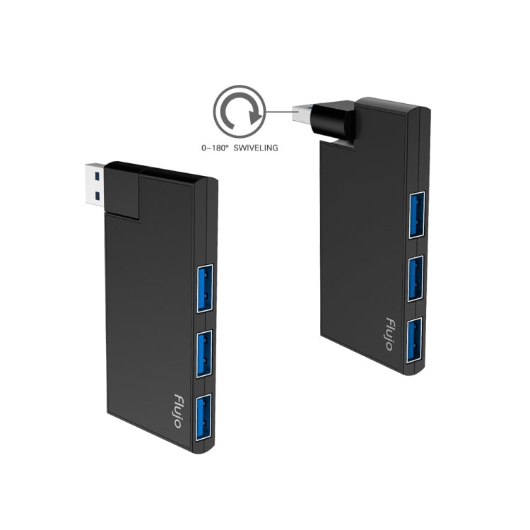 Flujo H50 Rotatable 4-ports USB 3.0 HUB with LED Power Light Indication