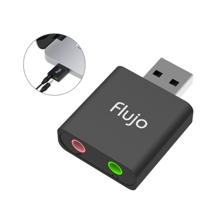 Flujo MA13 2 x 3.5mm Plug to USB 2.0 Aluminum Audio Adapter