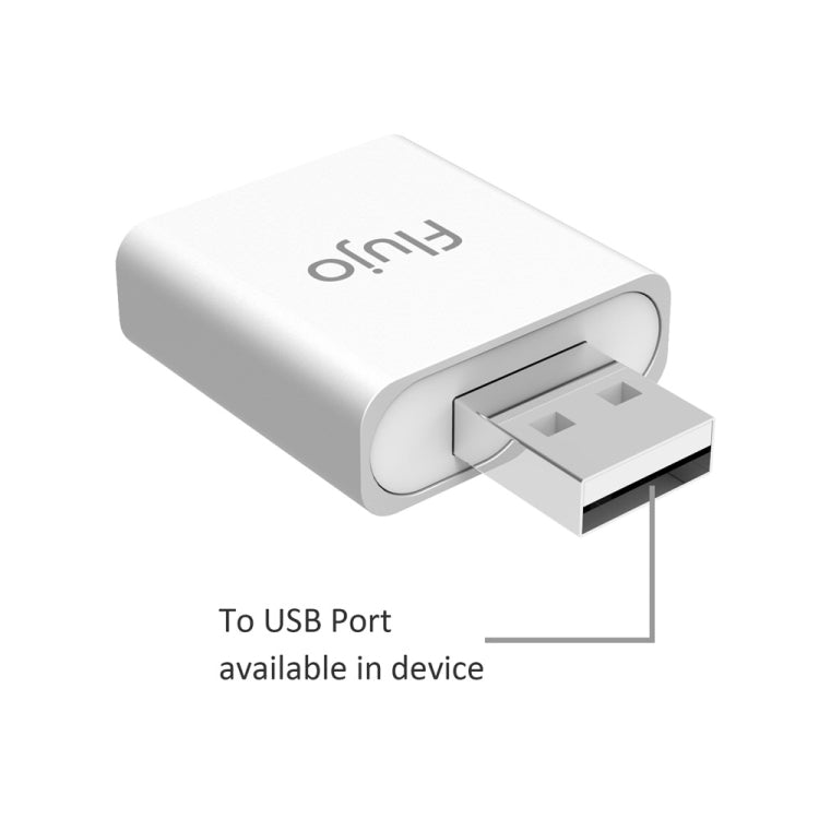 Flujo MA13 2 x 3.5mm Plug to USB 2.0 Aluminum Audio Adapter