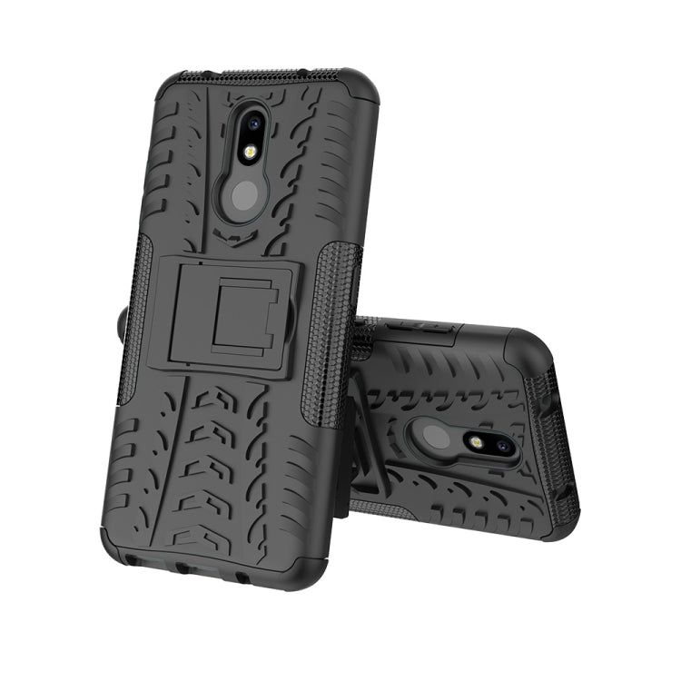 Tire Texture TPU+PC Shockproof Case for Nokia 3.2, with Holder