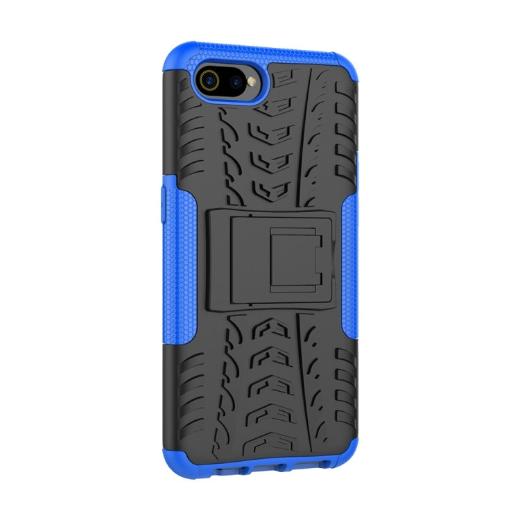 Tire Texture TPU+PC Shockproof Case for OPPO Realme C2 /A1k, with Holder