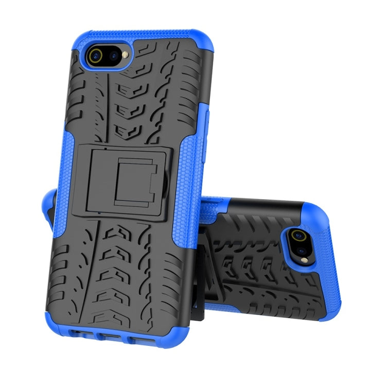 Tire Texture TPU+PC Shockproof Case for OPPO Realme C2 /A1k, with Holder