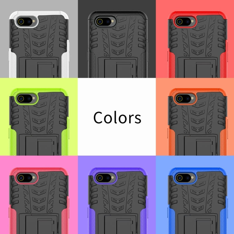 Tire Texture TPU+PC Shockproof Case for OPPO Realme C2 /A1k, with Holder