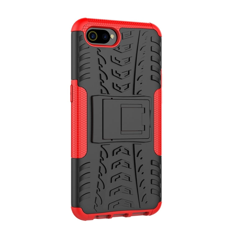 Tire Texture TPU+PC Shockproof Case for OPPO Realme C2 /A1k, with Holder