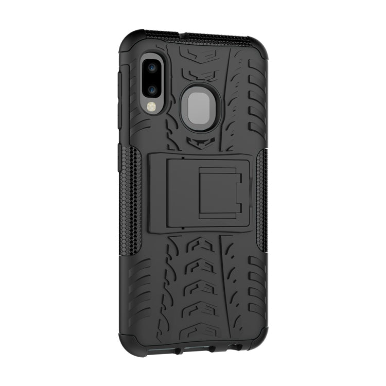 Tire Texture TPU+PC Shockproof Case for Galaxy A20e / A10e, with Holder