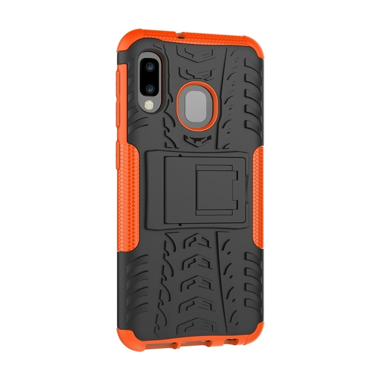 Tire Texture TPU+PC Shockproof Case for Galaxy A20e / A10e, with Holder